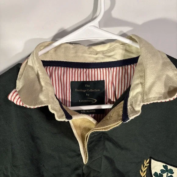 Ireland Three Shamrock Rugby Shirt Unisex Polo Shirt by Lansdowne Size XL - Picture 7 of 16